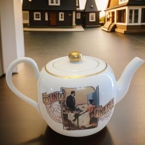 Pre-O 1988 FRANKLIN MINT THE GREAT TEA MERCHANTS TEAPOT COLLECTION CEYLINDO TEA